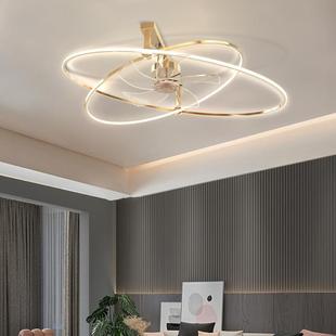 现代简约客厅灯风扇一体吸顶灯北欧大气智能轻奢电扇灯2025年新款