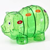 存钱罐儿童 创意理财小猪可爱卡通四格猪商务礼品储钱罐