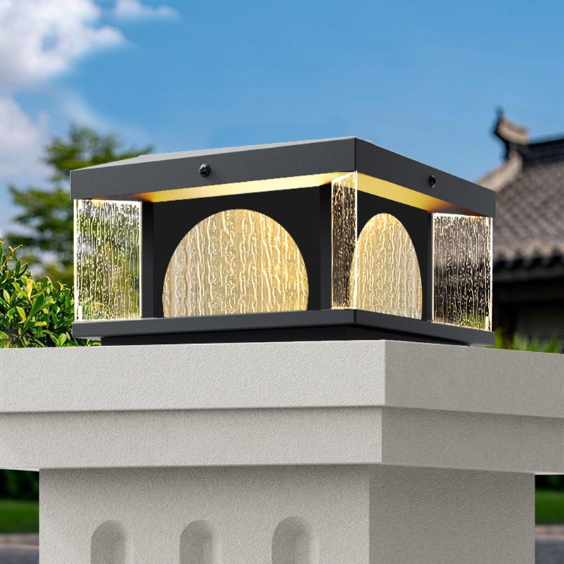 太阳能柱头灯别墅庭o院灯家用户外院子大门口门柱子灯围墙灯接电