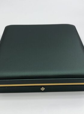 厂家墨绿色PU皮高品质金边珍珠妈妈链串联45厘米首饰品收纳包装盒