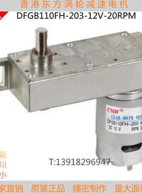香港东方CNDF永磁直流感应齿轮减速马达涡轮电机DFGB110FH-12V-20