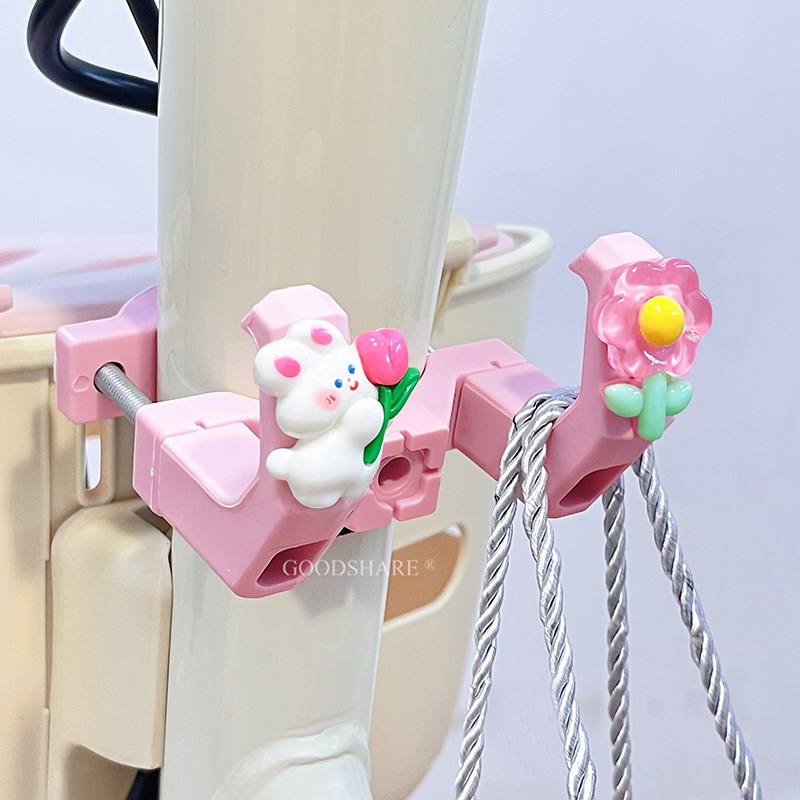 电动车挂物钩承重免打孔可爱卡通电瓶车多功能双挂钩