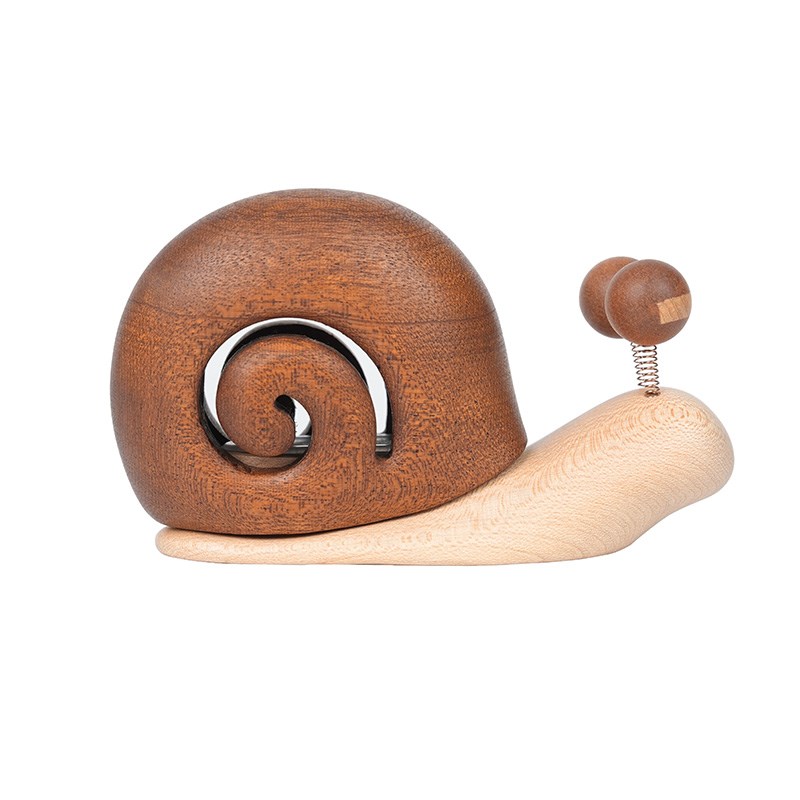 原上城乌檀木实木蜗牛车载香薰原创设计摆件家居日常送礼