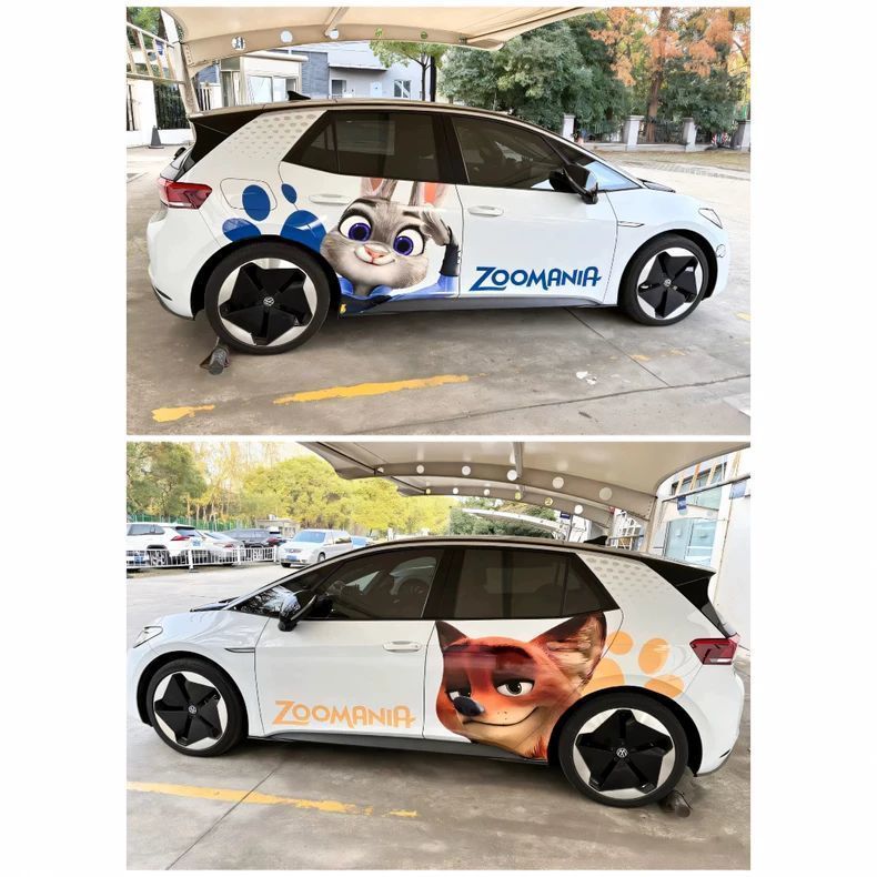 支持定制车贴拉花疯狂动物城朱迪尼克汽车装饰贴纸