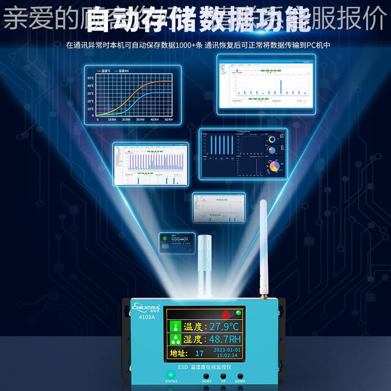 温创时代ESD防度静电系统线智能湿在CHUERA-4监控仪实时监控无线
