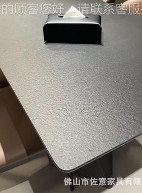 德利丰岩餐桌用意式家极2025新款简网红爆款极EWZ光黑桌子现代简