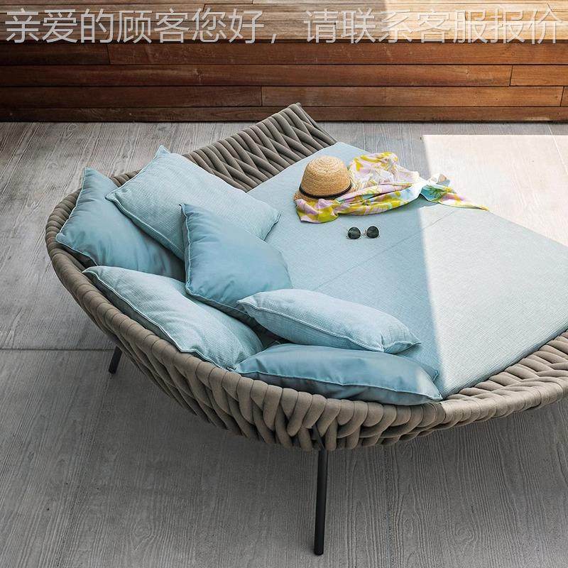 北欧户外绳编躺床室泳池阳台别墅花师躺园铝合金外498休闲设计创,住宅家具,户外沙发,淘宝优惠券,粉丝福利购,淘宝优惠卷