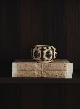 新中式样板房售楼会所展示柜中古摆件博古架书房书柜书架装饰品