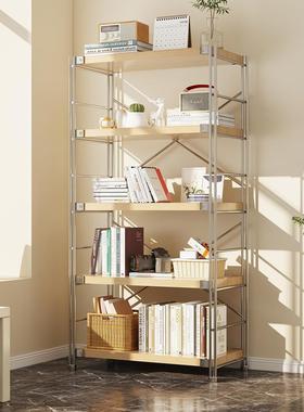 置物架落地原木风日式仓储货架多层落地架子家用卧室客厅阳台厨房