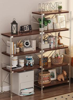 日式置物架落地光轴客厅多层收纳层架子厨房阳台收纳柜小货架展示