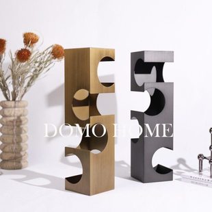 北欧风金属红酒架客厅装饰摆件样板房酒店家居餐厅酒柜葡萄酒架