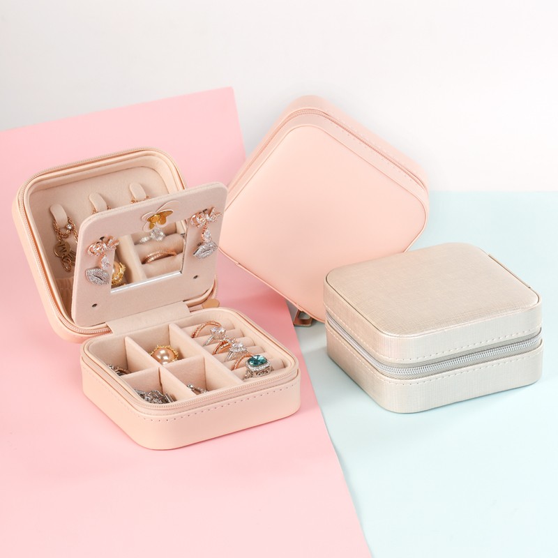 首饰盒便携式小迷你旅行双层x随身小巧便携网红首饰收纳盒首饰包