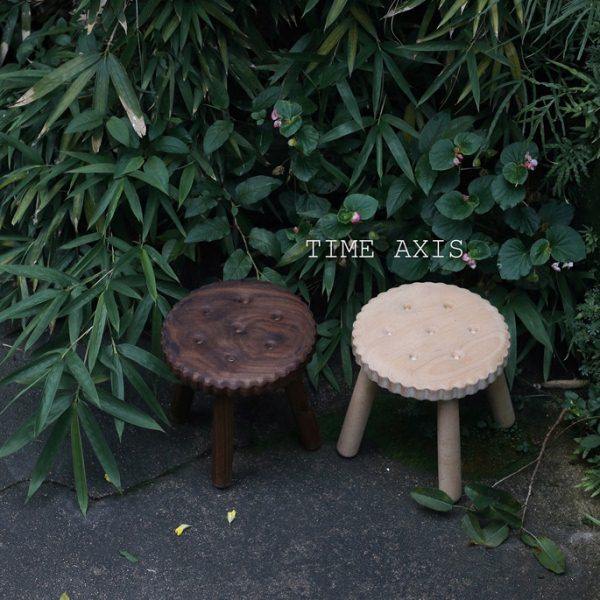 軸年复古胡桃木儿童凳矮板凳实木饼干凳子简约北欧定制家居小圆凳