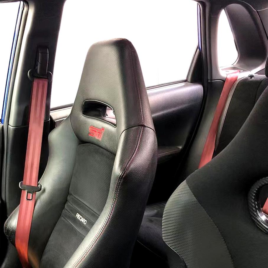 固德彩色安全带改装通用型汽车保险带更换固得国标酒红色安全带