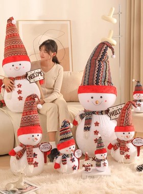 圣诞节装饰品雪人公仔摆件桌面店铺橱窗装扮场景氛围布置拍照道具