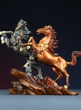 黄铜马摆件马到成功家居客厅玄关电视柜办公室装饰品开业乔迁礼品