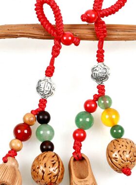 桃木新款包包车钥匙扣桃核挂件莲蓬虎头鞋成人男女本命年吊坠订做