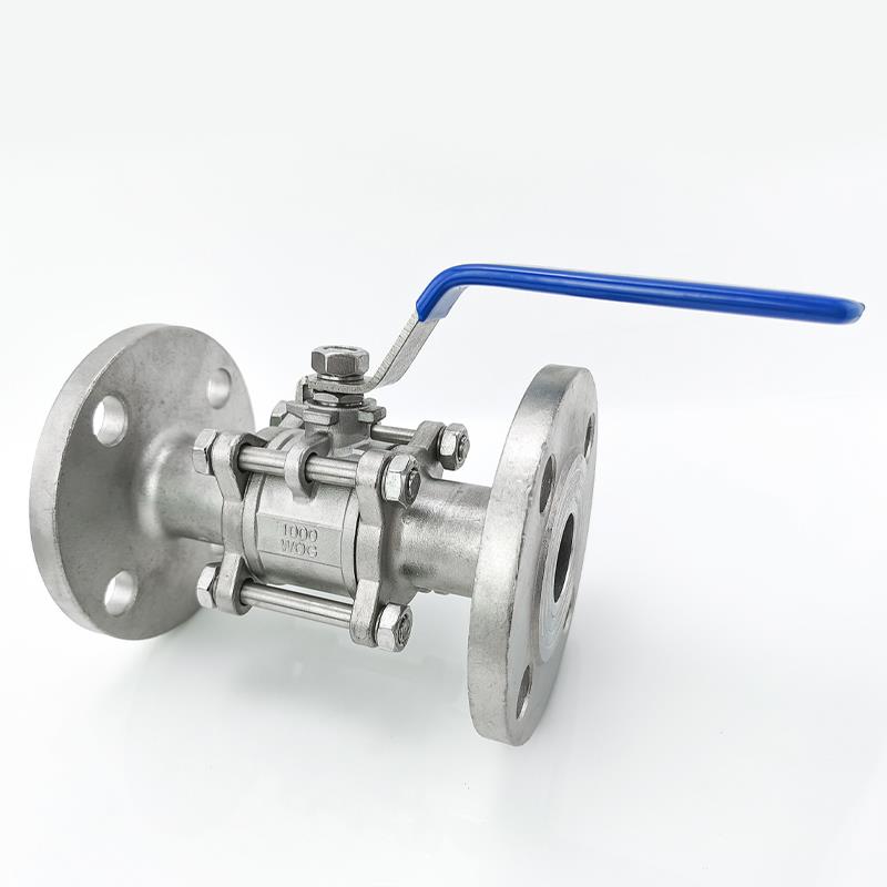 现货速发三片式带法兰球Q41F-16P手动铸钢不锈钢04材质6分1.2寸