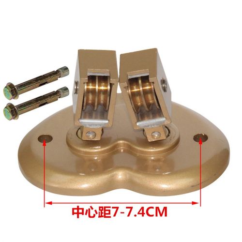 恋晴晾衣架升降手摇万向轮轴承转向轮晒衣架转角器配件铜滑轮双杆