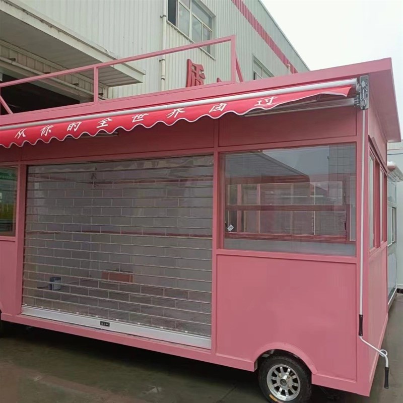 电动餐车炸c串小吃烧烤多功能四轮流动移动快餐车商用夜市早餐摆
