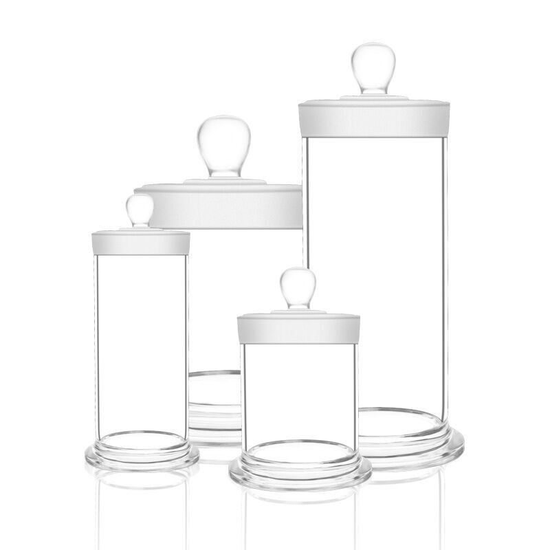 标本瓶密封玻璃样品瓶磨砂口加厚广口瓶无铅玻璃瓶实验室样品瓶标