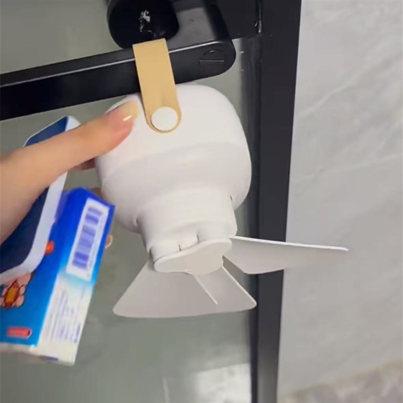 卫生间风扇迷你便携式充电式便携静D音露营户外帐篷吊扇宿舍电风