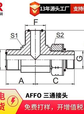 sae520428 fs6804 r5olo 4716ORFS外螺o型圈平面密V封AFFO主支三