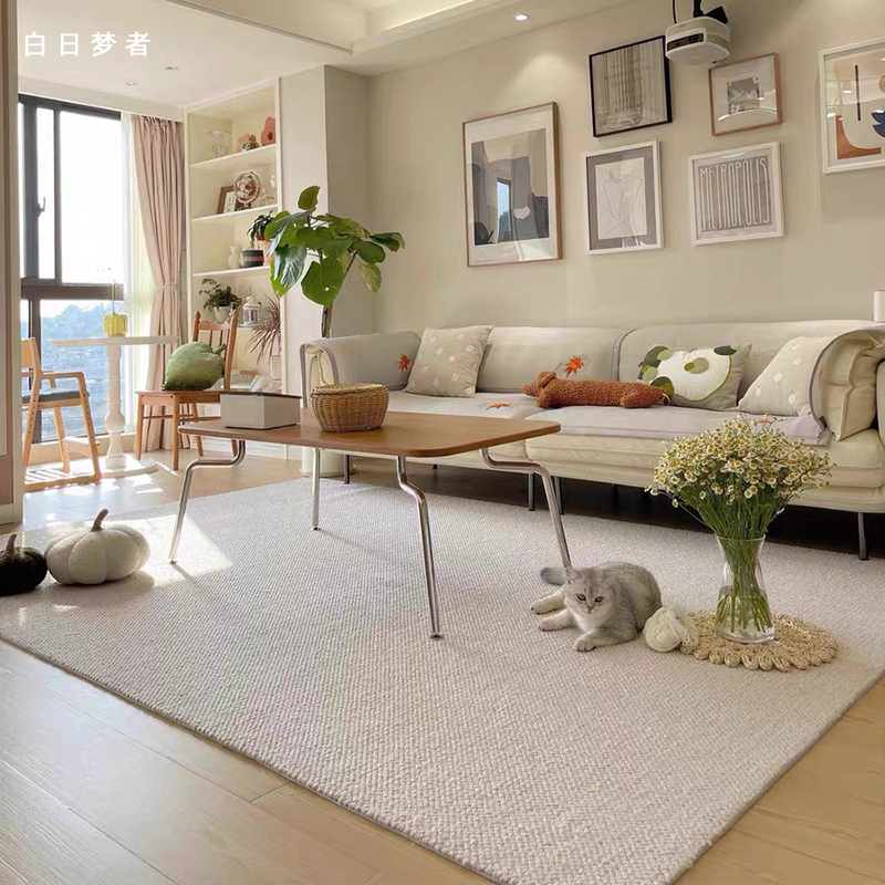 白日梦者原i色羊毛地毯客厅纯色现代简约茶几毯高级轻奢卧室