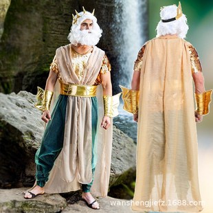 万圣节服装c成人情侣海王 女王国王战神演出服装 古埃及艳后法老