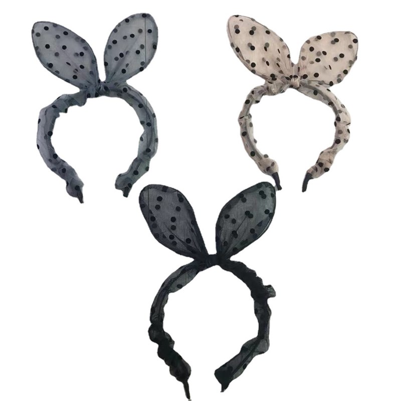 2021b夏季新款蝴蝶结发箍女韩版薄款潮流气质网红头饰简约波点头