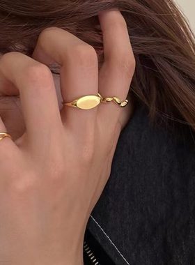 复古简约戒指女小众设计高级感闺蜜潮时尚个性小众设计开口食指环