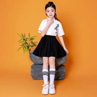 国庆演出服儿童男女中小学生w英伦风演讲合唱诗歌表演服幼儿园班
