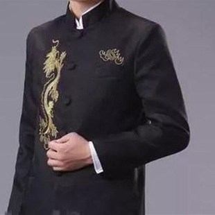 成人男青花瓷大合唱q演出服乐队套装表演服民乐演奏服衣裤