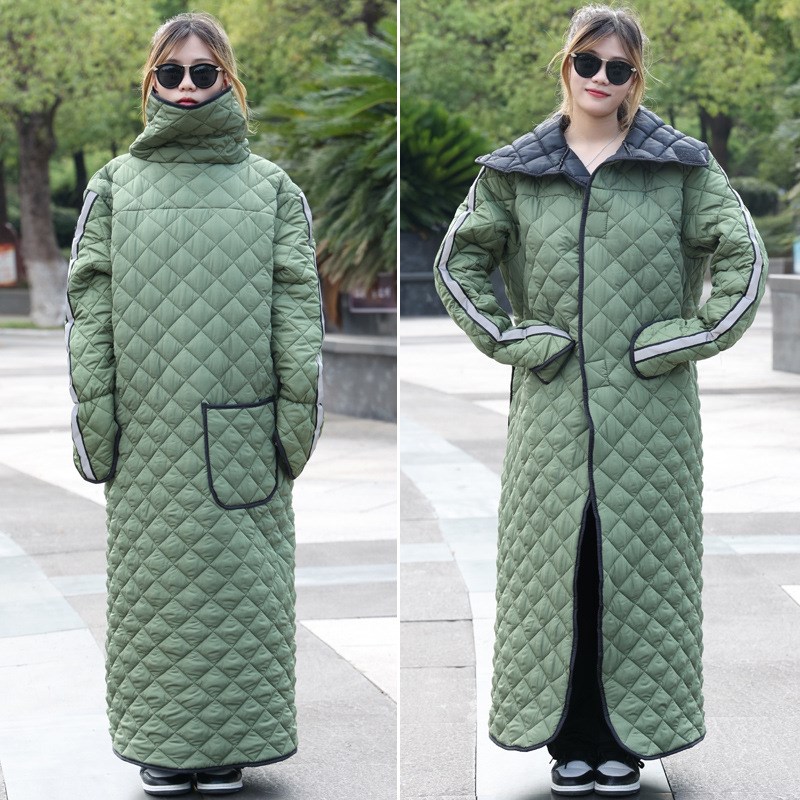 电动车挡风衣电瓶车冬季保暖加厚防雨防寒骑车Q电瓶车防风衣挡风