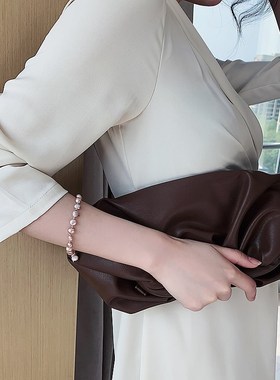 巴洛克天然珍珠手链女ins小众设计手串手饰高级感女生Z闺蜜手镯饰