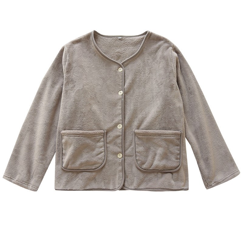 珊瑚绒外套女法兰绒上衣户外双面C绒衣女保暖加厚加绒衣睡衣家居