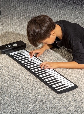 跨境手卷钢琴49/6t1键便携式钢琴标准电子琴电子键盘乐器现货