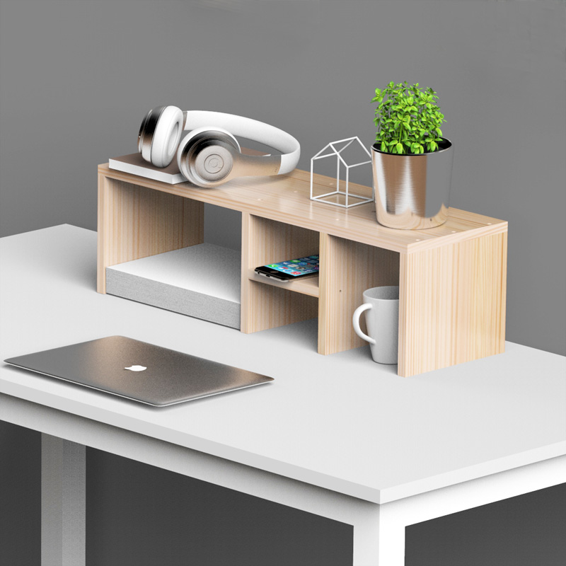 桌面实木置物g架整理架办公室桌面北欧简约书桌收纳架学生宿舍书