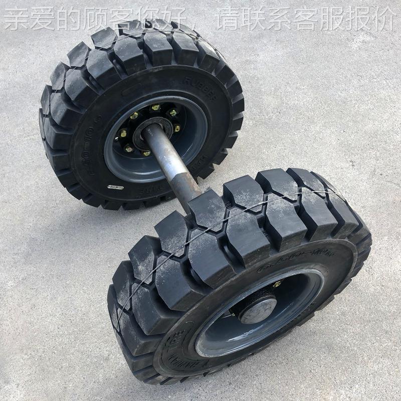 叉车轮胎 实心隧轮胎道工程台车专用胎6.520-10 8*9-1轮5 889522.