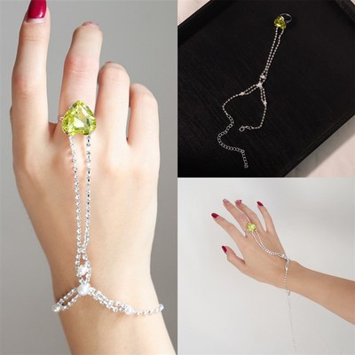 欢天喜地七仙女灵石手链古风x手饰古装汉服配饰流苏七彩手链戒指