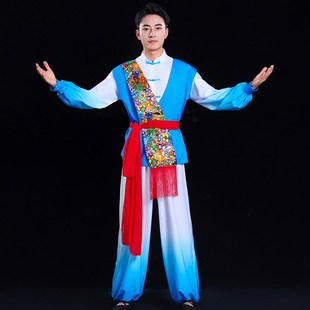 秧歌舞演出服女陕北民歌套装w中国风腰鼓打鼓服胶州民族舞蹈表演