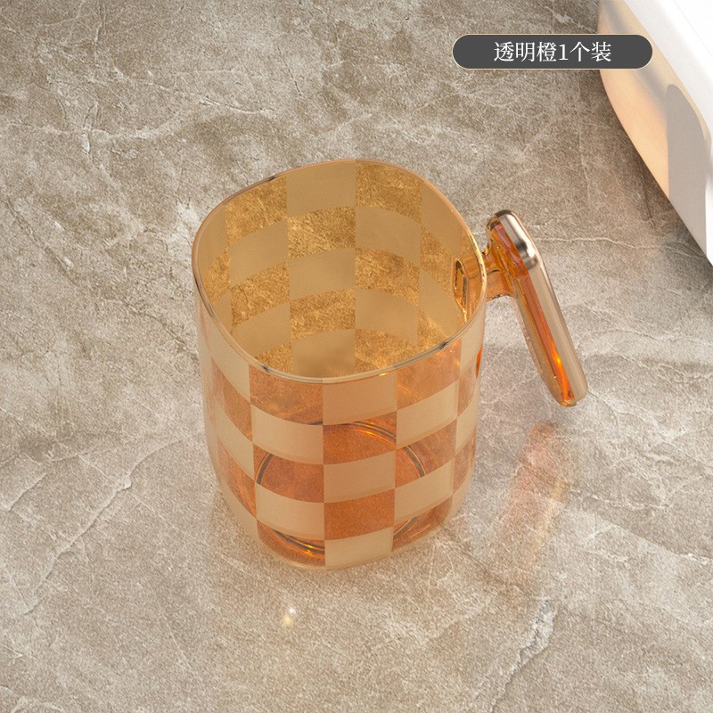 轻奢塑料漱口杯创意家用带手柄网红洗漱杯L旅行便携式情侣刷牙杯