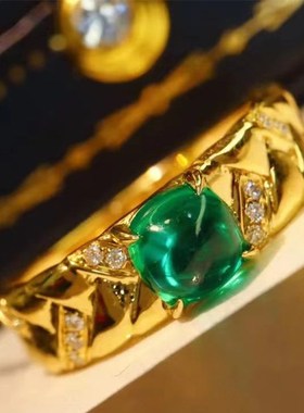 珠宝新款仿真皇家蓝8*10椭圆戒指女S925银简约X指环订婚戒指