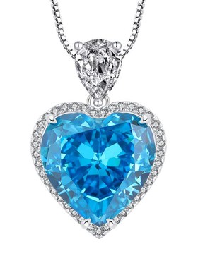 庄生生珠宝新款S925p银热卖款高碳钻气质轻奢吊坠心形主石15*15