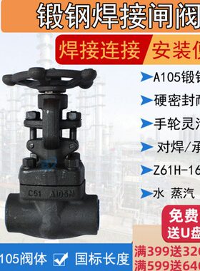 A105/F304锻钢焊接闸阀承插焊对焊Z61H/Y-16C/25/40/64/100Z61W