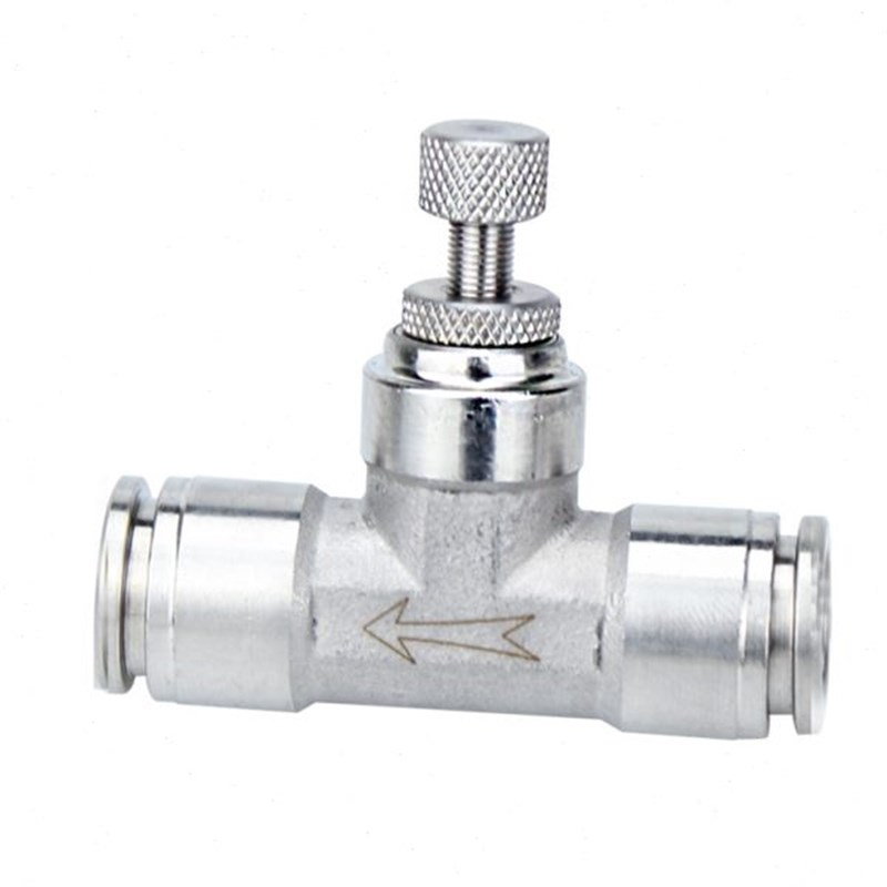 304不锈钢快插调节阀SA4/SA6/SA8/SA10/SA12T限流节流手阀管道阀