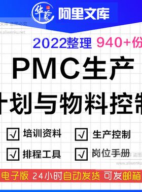 pmc生产计划管理与控制生产计划与物料控制EPR运作流程PPT表格培