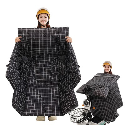 挡风被双面防水新款防雨加厚加绒加宽保暖通用电动车S2021年冬季