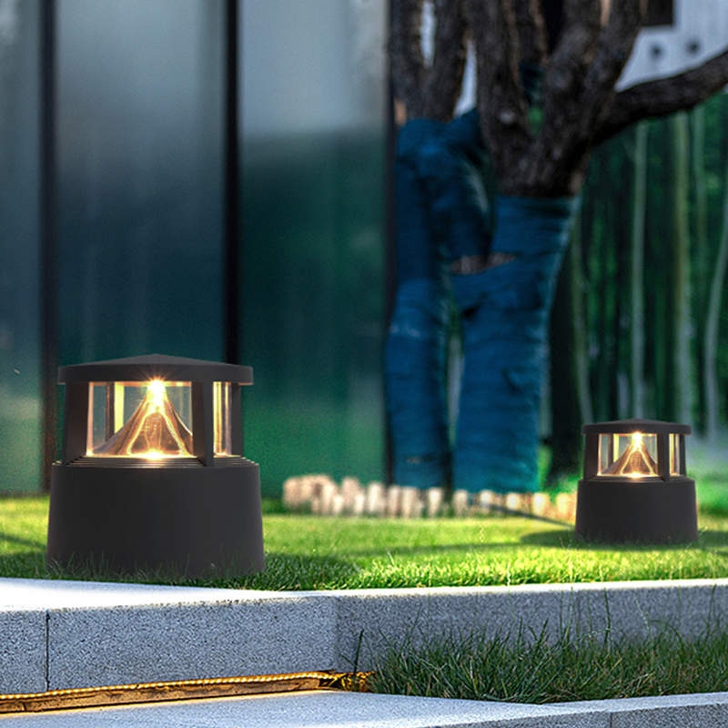 草坪灯户外灯现代庭院灯别墅花z园灯防水草地灯仿火山铝型材景观