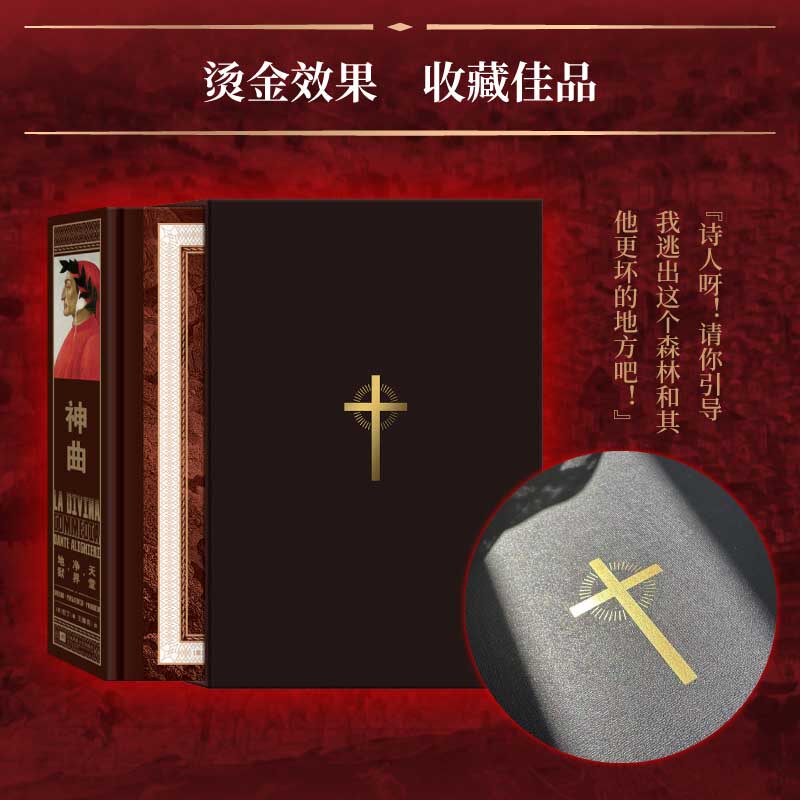 神曲（千余条脚注，图文并茂，西方文学经典中不可不读的里程碑之作）但丁江苏凤凰文艺出版社文学